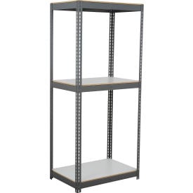 Global Industrial 3 Shelf Extra Heavy Duty Boltless Shelving Starter 48""Wx18""Dx96""H Laminate Deck