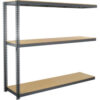Global Industrial 3 Shelf Extra Heavy Duty Boltless Shelving Add On 96""W x 24""D x 60""H Wood Deck