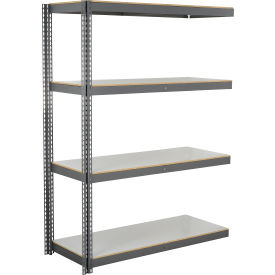Global Industrial 4 Shelf Extra Heavy Duty Boltless Shelving Add On 72""Wx24""Dx60""H Laminate Deck