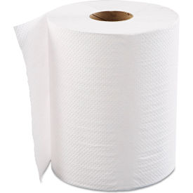 Hardwound Roll Towels 1-Ply White 8"" x 600 ft 12 Rolls/Case