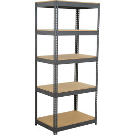 Global Industrial 5 Shelf Extra Heavy Duty Boltless Shelving Starter 42""W x 15""D x 96""HWood Deck