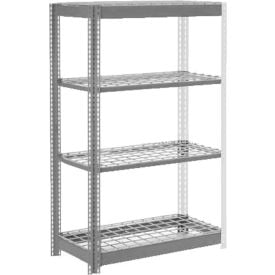 Global Industrial 4 Shelf Standard Duty Boltless Shelving Add On 36""W x 18""D x 60""H Wire Deck