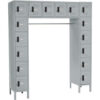 Global Industrial™ 16 Person Digital Locker 72""W x 18""D x 78""H Gray Unassembled