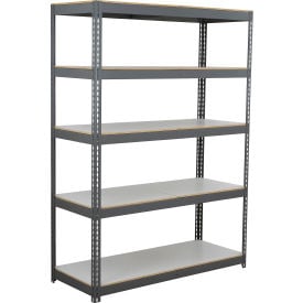 Global Industrial 5 Shelf Extra Heavy Duty Boltless Shelving Starter 60""Wx36""Dx72""H Laminate Deck