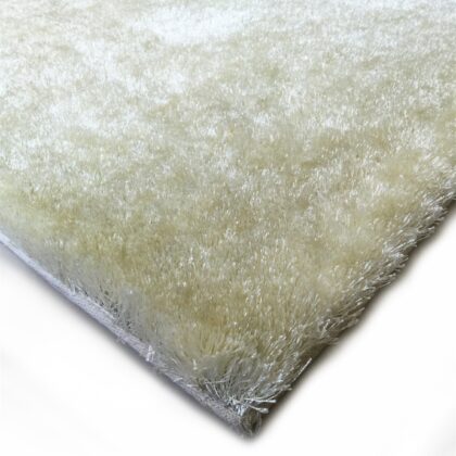 8' x 11' White Shag Hand Tufted Area Rug