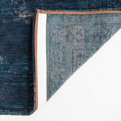 9' X 13' Blue and Gray Medallion Non Skid Area Rug