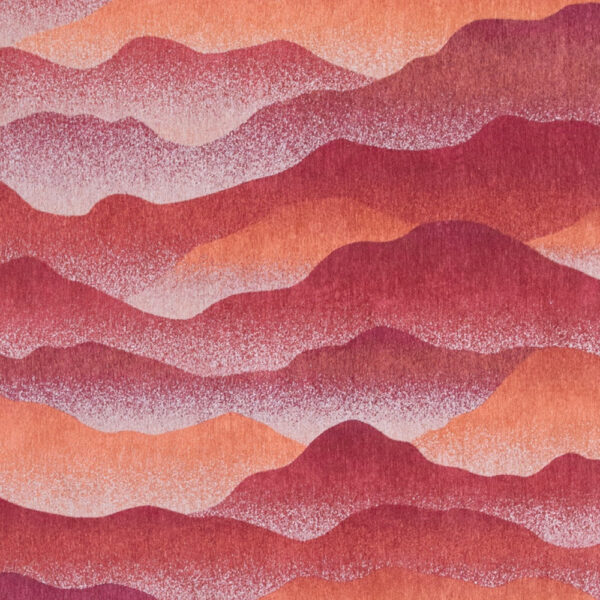 9' X 13' Red Orange Abstract Non Skid Area Rug