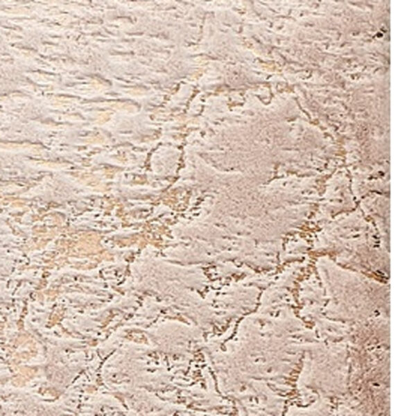 8' x 11' Beige and Gold Faux Fur Abstract Shag Non Skid Area Rug