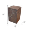 20" Black Distressed Solid Wood Square End Table