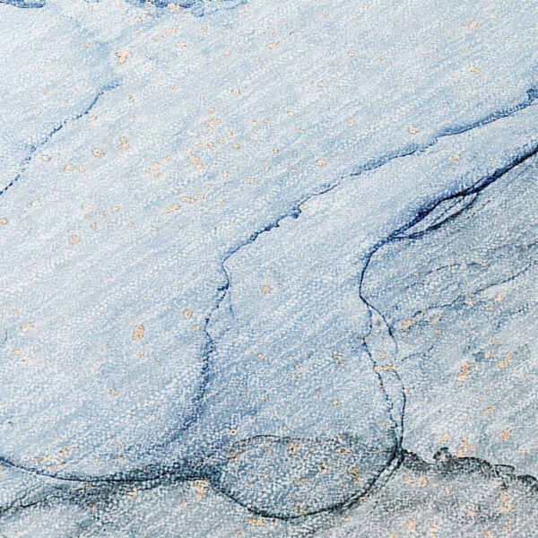 9' X 12' Blue Abstract Washable Non Skid Indoor Outdoor Area Rug