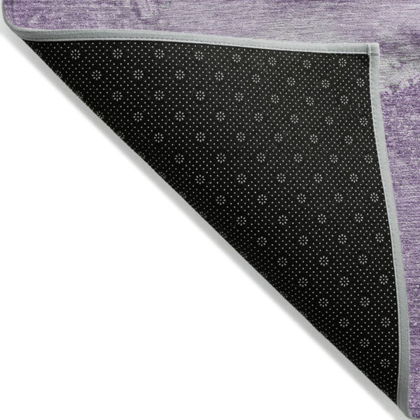 8' X 10' Lilac Abstract Washable Non Skid Indoor Outdoor Area Rug