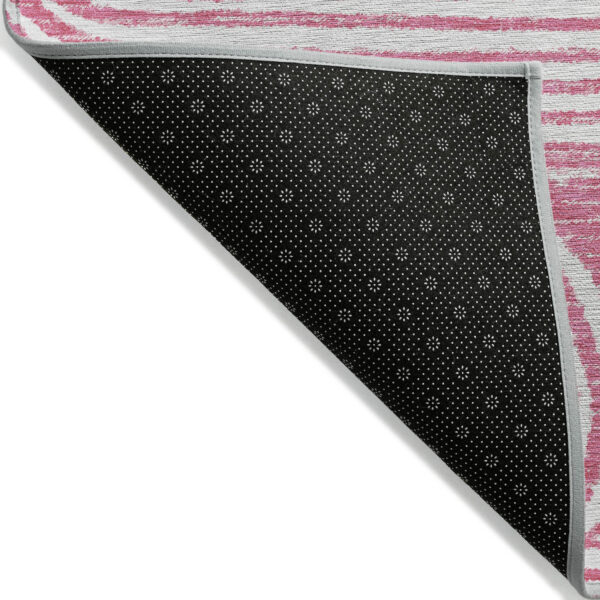 2' X 3' Blush Abstract Washable Non Skid Indoor Outdoor Area Rug