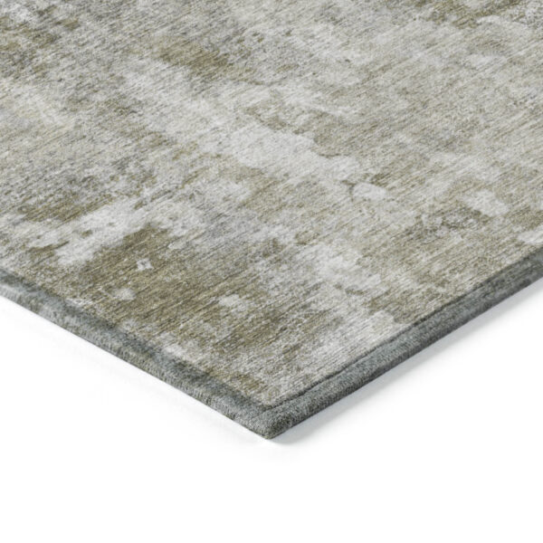 10' X 14' Green Abstract Washable Non Skid Indoor Outdoor Area Rug