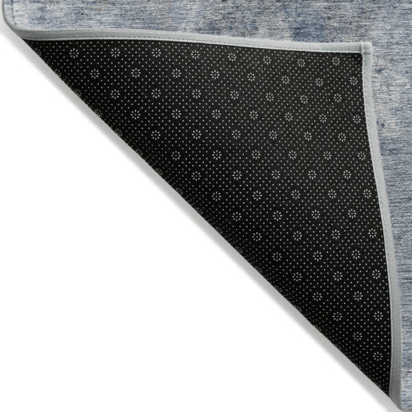 2' X 3' Blue Abstract Washable Non Skid Indoor Outdoor Area Rug