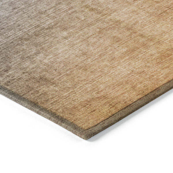 9' X 12' Denim and Gold Ombre Washable Non Skid Indoor Outdoor Area Rug