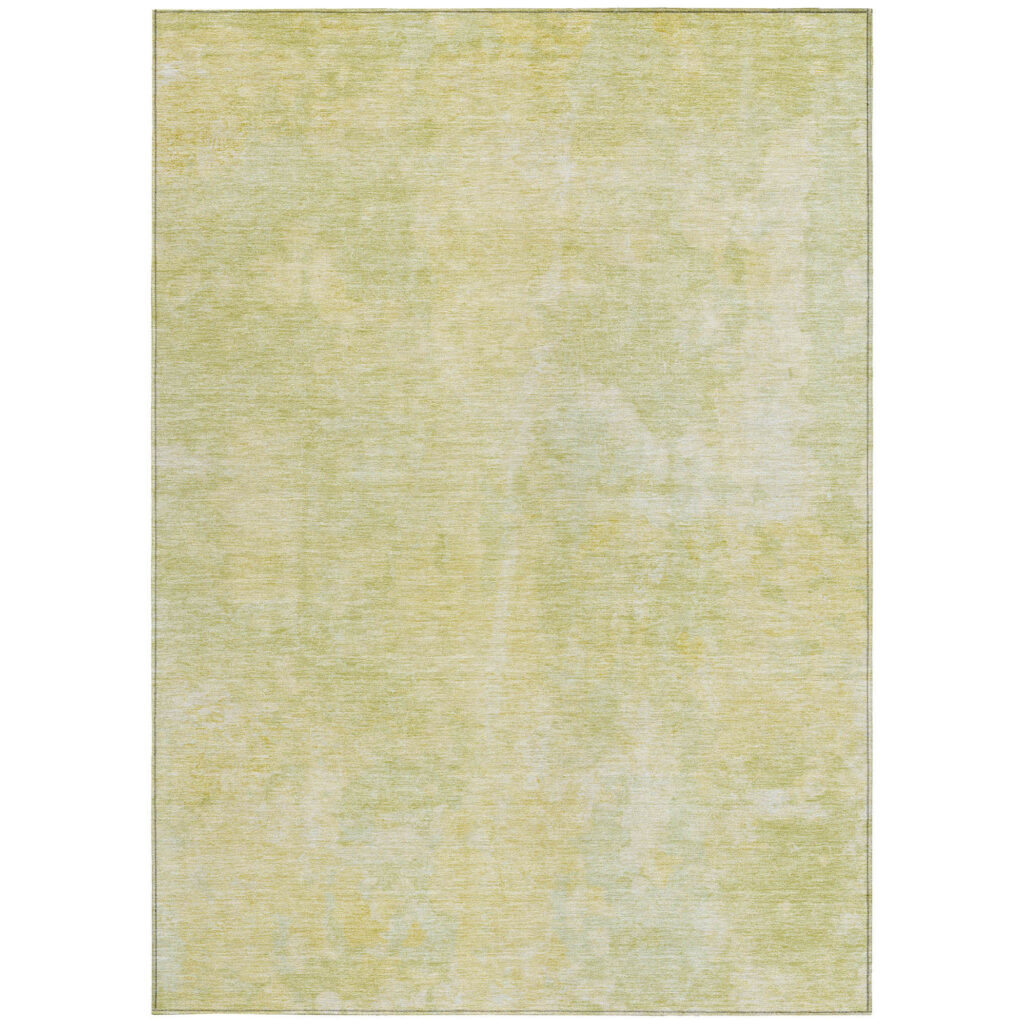 8' X 10' Gold Abstract Washable Non Skid Indoor Outdoor Area Rug