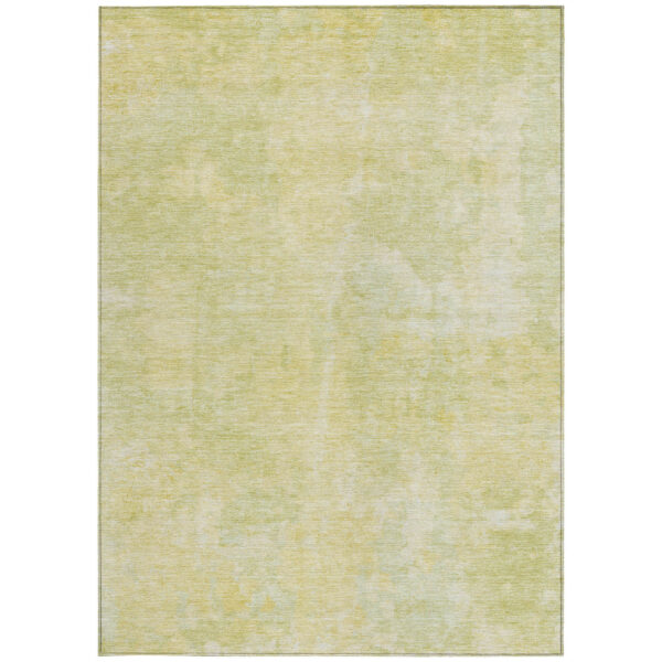 8' X 10' Gold Abstract Washable Non Skid Indoor Outdoor Area Rug