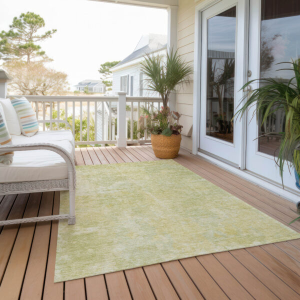 8' X 10' Gold Abstract Washable Non Skid Indoor Outdoor Area Rug