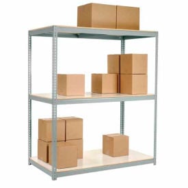 Global Industrial 3 Shelf Extra Heavy Duty Boltless Shelving Starter 72Wx36Dx84H Laminate Deck USA