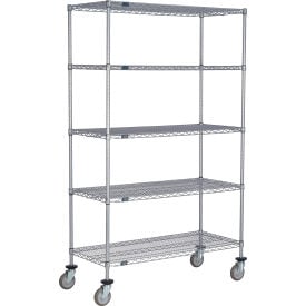 Nexel® 5 Shelf Truck Nexelate® 48""W x 30""D x 60""H Polyurethane Swivel Casters