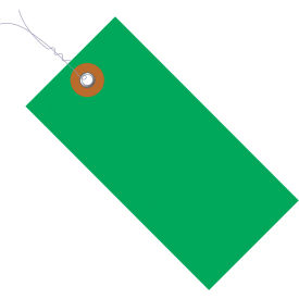 Global Industrial Tyvek® Shipping Tag Pre-Wired 3-1/4""L x 1-5/8""W Green 100/Pack