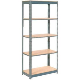 Global Industrial 5 Shelf Heavy Duty Boltless Shelving Starter 36""Wx18""Dx72""H Wood Deck USA