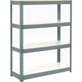 Global Industrial 4 Shelf Heavy Duty Boltless Shelving Starter 36""Wx24""Dx60""H Laminate Deck USA