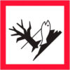 Tape Logic® Pictogram Environment Labels 2""L x 2""W Red/White/Black Roll of 500