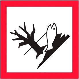 Tape Logic® Pictogram Environment Labels 2""L x 2""W Red/White/Black Roll of 500
