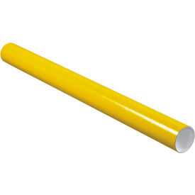 Global Industrial™ Mailing Tubes with Caps 3""Dia. x 36""L 0.070"" Thick Yellow 24/Pack