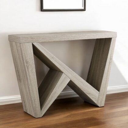 47" Taupe Abstract Console Table