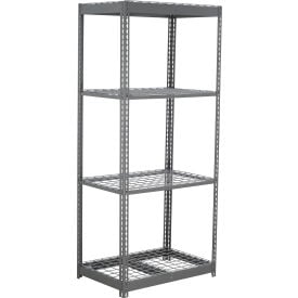 Global Industrial 4 Shelf Standard Duty Boltless Shelving Starter 48""W x 24""D x 96""H Wire Deck