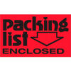 Tape Logic® Labels with ""Packing List Enclosed-Arrow"" Print 5""L x 3""W Red Roll of 500