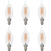 Sunlite® LED CA11 Chandelier Light Bulb E12 Base 5.5W 600 Lumens 30K Warm White Pack of 6
