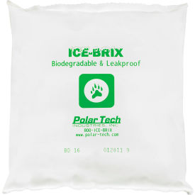 Ice-Brix® Biodegradable Cold Packs 16 oz. 6-1/4""L x 6""W x 1""H White 36/Pack