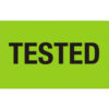 Tape Logic® Labels with ""Tested"" Print 2""L x 1-1/4""W Fluorescent Green Roll of 500