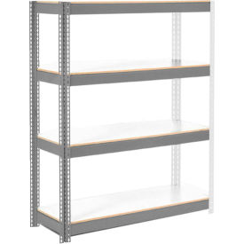 Global Industrial 4 Shelf Heavy Duty Boltless Shelving Add On 48""Wx18""Dx60""H Laminate Deck USA