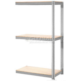 Global Industrial 3 Shelf Heavy Duty Boltless Shelving Add On 48""Wx24""Dx84""H Laminate Deck USA