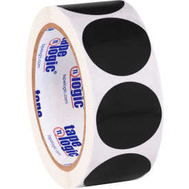 Tape Logic® 1-1/2"" Dia. Round Inventory Circle Labels Black Roll of 500