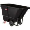 Suncast®Towable/Forkliftable Standard Duty Plastic Tilt Truck 1 Cu. Yd. Cap1300 Lbs. Cap Blk