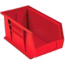 Quantum Plastic Stacking Bin QUS240 8-1/4 x 14-3/4 x 7 Red