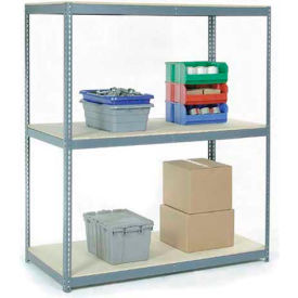 Global Industrial 3 Shelf Heavy Duty Boltless Shelving Starter 96""Wx36""Dx96""H Wood Deck USA