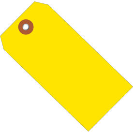 Global Industrial Plastic Shipping Tag 6-1/4""L x 3-1/8""W Yellow 100/Pack
