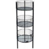 3-Tier Bin 18"" L x 45"" H Metal Black