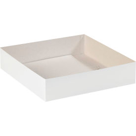 Global Industrial Deluxe Gift Box Bottoms 14""L x 14""W x 3""H White 50/Pack