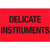 Tape Logic® Labels with ""Delicate Instruments"" Print 3""L x 2""W Fluorescent Red Roll of 500