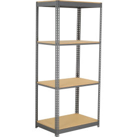 Global Industrial 4 Shelf Standard Duty Boltless Shelving Starter 36""W x 12""D x 60""H Wood Deck