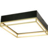 Sunlite® LED Double Square Decorative Light Fixture 20W 30/40/50K 120V 13""L Black/Gold