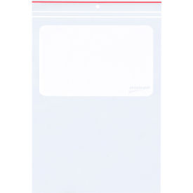 Global Industrial Minigrip White Block Reclosable Bags w/ Hang Hole 9""W x 12""L4 MilClear1000/Pk