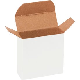Global Industrial Reverse Tuck Folding Cartons 2-3/8""L x 7/8""W x 2-3/8""H White 1000/Pack